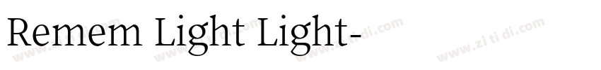 Remem Light Light字体转换